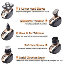 Load image into Gallery viewer, SuperShaver™ Men’s 5-in-1 Electric Shaver & Grooming Kit - Rechargeable 5 Razor Bald Head Shaving Machine Beard Trimmer
